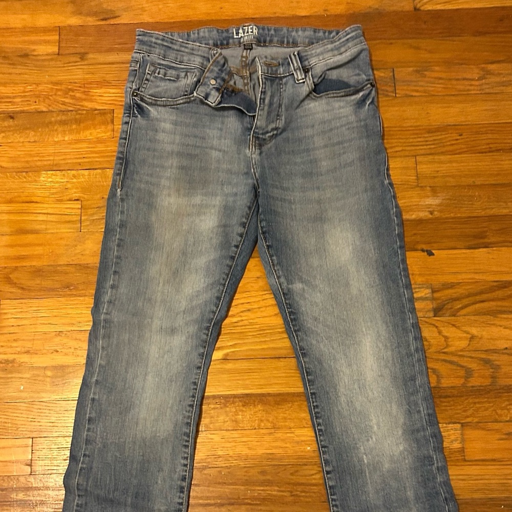 Slim Blue Denim Jeans with Natural Fading